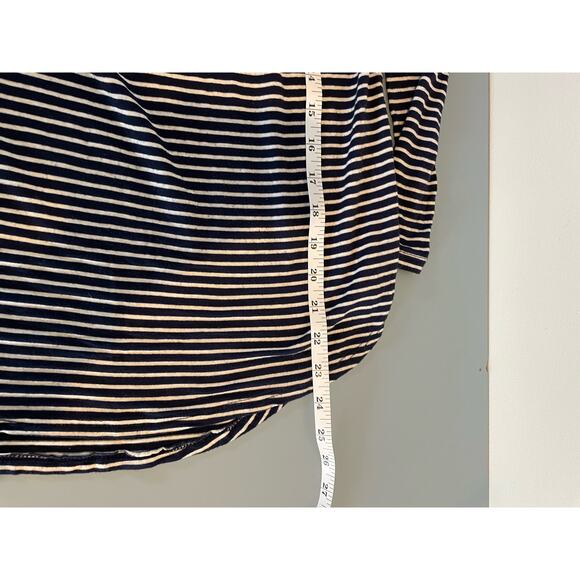 Francesca's Collection Miami women’s striped tee heart elbow patches size M - Picture 9 of 9